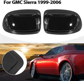 img 3 attached to 🔍 Улучшите свою GMC Sierra 1999-2006 с помощью крышки зеркала заднего вида X AUTOHAUX Черного цвета для двери крыла зеркала