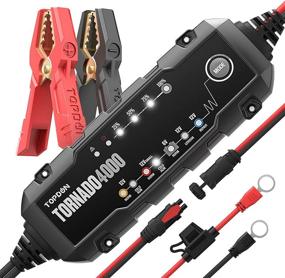 img 4 attached to 🔌 TOPDON TORNADO4000 4-Amp Fully-Automatic Car Battery Charger, 6V/12V Battery Charging Units & Maintainer with Advanced 10-Steps Charging and 8 Charging Modes, Ideal for Various Battery Types