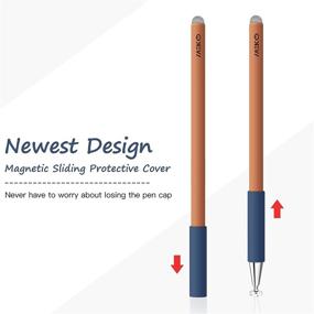 img 3 attached to 🖊️ MEKO 2-in-1 3rd Gen Disc Stylus Pens for iPad/iPhone/Android - Orange & Green, Universal Touch Screen Pen