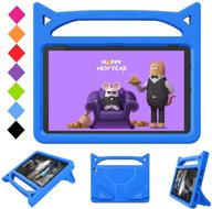 🔵 blue anti slip shockproof light weight protective case for kids - compatible with 11th generation tablets, 2021 releases - borxjnm h d 10&#34; tablet logo