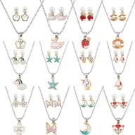 👧 sotogo 12 sets clip on earrings and adjustable necklace – girl's play jewelry set for little girls logo