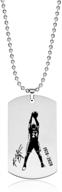 necklace titanium stainless basketball memorial logo