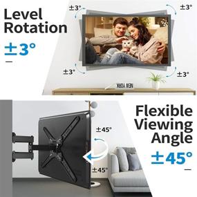 img 3 attached to 📺 Fozimoa Heavy-Duty Full Motion TV Wall Mount Bracket for 28-86" Flat/Curved Television - Swivel, Tilt, Extend 13.8" - Six Robust Articulating Arms - Supports up to 121 lbs - VESA up to 600X400 - Fits 8-16" Studs - Low Profile