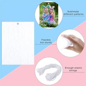 img 2 attached to 🚗 25 Sublimation Air Freshener Sheets - Car Scented Hanging Felt Sheets with Elastic Rope for Interior Decor - White Fragrant Inserts