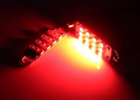 img 2 attached to 🚗 iJDMTOY 12-SMD-3528 1.72-In 43mm 211-2 212-2 214-2 561 Rigid Loop Festoon LED Bulbs for Enhanced Car Side Door Courtesy Lights, in Brilliant Red