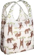 o-witz reusable shopping bag: ripstop, foldable, pouch included with sloth design логотип