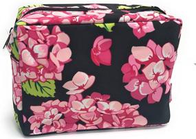 img 1 attached to Large Travel Cosmetic Pouch Floral