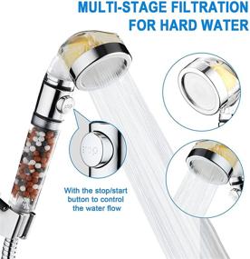 img 2 attached to Enhance Your Shower Experience with Kairey Vitamin C Shower Head - Water Softener and Filtered Shower Head with Beads for Chlorine and Fluoride Removal - Includes 60 Inch Shower Hose and Bracket