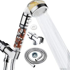 img 4 attached to Enhance Your Shower Experience with Kairey Vitamin C Shower Head - Water Softener and Filtered Shower Head with Beads for Chlorine and Fluoride Removal - Includes 60 Inch Shower Hose and Bracket