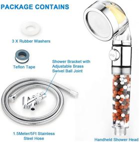 img 1 attached to Enhance Your Shower Experience with Kairey Vitamin C Shower Head - Water Softener and Filtered Shower Head with Beads for Chlorine and Fluoride Removal - Includes 60 Inch Shower Hose and Bracket