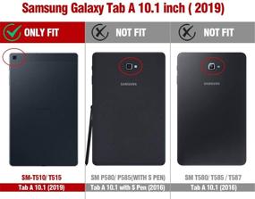 img 3 attached to 📱 Poetic Blue/Gray Rugged Case for Samsung Galaxy Tab A 10.1 (2019 Release) - Protective Shockproof Full Body Case with Kickstand, Revolutions, and Built-in-Screen Protector