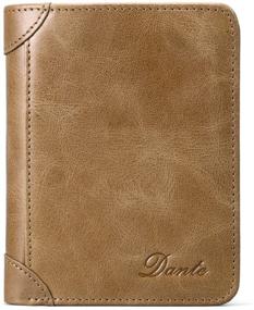 img 4 attached to Винтажный кожаный кошелек Dante Bifold