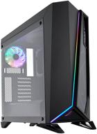 🎮 corsair carbide spec-omega rgb mid-tower gaming case with 2 rgb fans and lighting node pro, tempered glass - black: enhanced gaming performance and stunning rgb illumination! logo