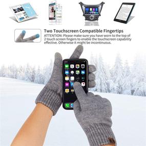 img 1 attached to 🎄 Warm up this Winter with Maylisacc Christmas Men's Accessories: Touchscreen Gloves and Scarves