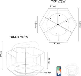 img 3 attached to 🖊️ HAYAN 360-Degree Rotating Acrylic Pen Holder: Clear Pencil Desk Organizer for Office, School, Home & Art Supplies Storage