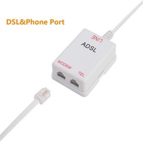 img 3 attached to 📞 Uvital DSL Filter Splitter - In-line RJ11 6P2C Male to 2 Female Telephone Modem ADSL Splitter Filter