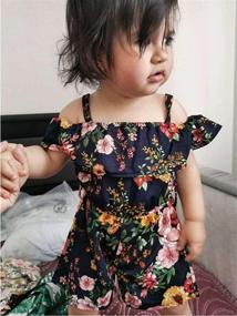 img 1 attached to 👗 Adorable Ruffled Jumpsuit: Trendy Toddler Summer Clothes for Girls