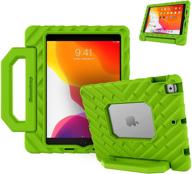 📱 gumdrop foamtech case - lime green, rugged eva foam, shock absorbing, handle & stand - school & office use - apple ipad 9g/8g/7g 10.2 inch (2021) tablet logo