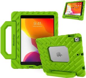 img 4 attached to 📱 GumDrop FoamTech Case - Lime Green, Rugged EVA Foam, Shock Absorbing, Handle & Stand - School & Office Use - Apple iPad 9G/8G/7G 10.2 inch (2021) Tablet