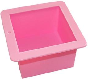 img 1 attached to 🧱 Large Square Silicone Mold for Cube Soap, Candle, Cake, Jelly, and Candy - X-Haibei