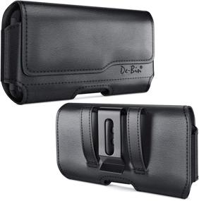 img 4 attached to 📱 De-Bin Belt Holster Case Compatible with Samsung Galaxy S10e/ S7/ S6/ S6 Edge - Belt Clip and Belt Loop Carrying Pouch Phone Holder - Fits Galaxy Phone - Otterbox Battery Case Compatible