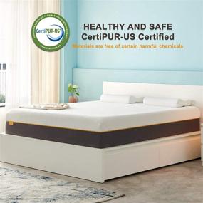 img 2 attached to 🛏️ OYT Narrow Twin Size Gel Memory Foam Mattress - Supportive & Pressure Relieving, 30" x 75" x 6" - Cloud-Like Comfort in a Box