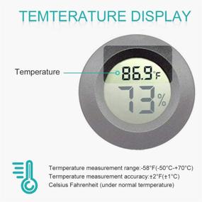 img 2 attached to 6-Pack Mini Hygrometer Thermometer - Digital LCD Monitor for Humidors, Greenhouse, Garden, 🌡️ Cellar, Cars, Baby Rooms - Fahrenheit or Celsius Meter - Indoor Hygrometer & Thermometer