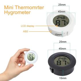 img 1 attached to 6-Pack Mini Hygrometer Thermometer - Digital LCD Monitor for Humidors, Greenhouse, Garden, 🌡️ Cellar, Cars, Baby Rooms - Fahrenheit or Celsius Meter - Indoor Hygrometer & Thermometer