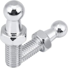 img 1 attached to 🔩 Комплект крепежных болтов из нержавеющей стали M8 KIMISS для газовых амортизаторов - 2 шт., сферическое окончание капота.