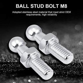 img 3 attached to 🔩 Комплект крепежных болтов из нержавеющей стали M8 KIMISS для газовых амортизаторов - 2 шт., сферическое окончание капота.