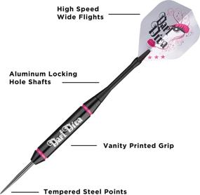 img 2 attached to 🎯 Viper Vanity Steel Tip Darts with Storage/Travel Case: Dart Diva, 22 Grams - Perfect Choice for Stylish Dart Players!