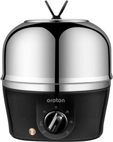 img 4 attached to 2021 Oroton Rapid Egg Cooker: Stainless 🥚 Steel, 9 Egg Capacity, Auto Shut-Off, Timer Settings