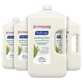 img 4 attached to 🧴 Softsoap Hand Soap Refill Gallon - Aloe Vera Fresh Scent, 4-Pack - Moisturizing Liquid Hand Soap for Bathroom, Kitchen, Breakroom & Office Supplies