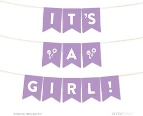 img 3 attached to 🎀 Lavender 'It's a Girl!' Pennant Garland Banner - Andaz Press 5ft, 1-Set