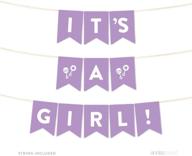 🎀 lavender 'it's a girl!' pennant garland banner - andaz press 5ft, 1-set logo
