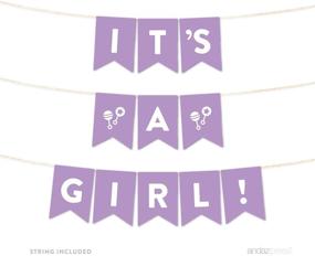 img 4 attached to 🎀 Lavender 'It's a Girl!' Pennant Garland Banner - Andaz Press 5ft, 1-Set