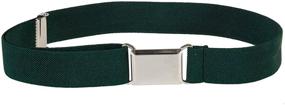 img 4 attached to Elastically Adjustable Silver Square Men's Belts - Perfect Accessory for Men