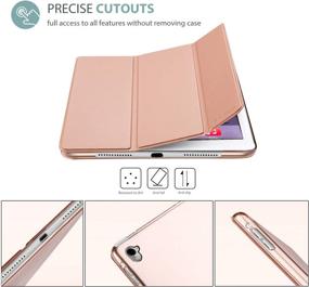 img 3 attached to 📱 ProCase iPad Pro 9.7 Case 2016 (Old Model), Slim Lightweight Stand Smart Case with Translucent Frosted Back Cover for Apple iPad Pro 9.7 Inch (A1673 A1674 A1675) - Rosegold