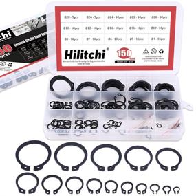 img 4 attached to 🔧 Hilitchi 150-Pcs Alloy Steel External Circlip Snap Retaining Clip Ring Assortment Kit - Sizes 4mm-28mm