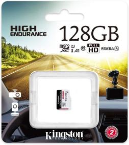 img 2 attached to 💾 Высокопроизводительная карта памяти Kingston High Endurance MicroSD на 128 ГБ для записи видео Full HD 1080P, скорость чтения до 95 МБ/с, флэш-память SDXC (SDCE/128 ГБ)