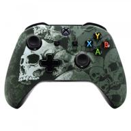 🎮 extremerate custom xbox one s/x controller front housing shell - lonely skull pattern, softtouch faceplate cover (model 1708, controller not included) logo