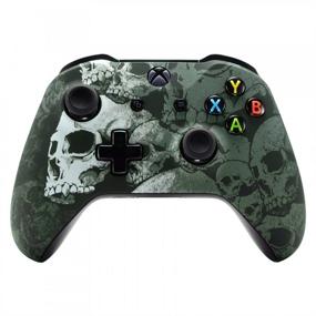 img 4 attached to 🎮 eXtremeRate Custom Xbox One S/X Controller Front Housing Shell - Lonely Skull Pattern, SoftTouch Faceplate Cover (Model 1708, Controller NOT Included)