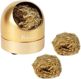 img 4 attached to 🔥 Kaisiking Soldering Iron Tip Cleaner: Soft Coiled Brass with Holder & Cleaning Wire - Perfect for Cleaning Soldering Irons and Tips