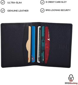 img 1 attached to Men's Leather Bifold Cardcase Wallet - Enhancing Wallets, Card Cases & Money Organizers