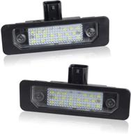 🚗 ruxifey led license plate lights: compatible with ford flex, focus, fusion (2006-2019) - 6000k white (pack of 2) logo