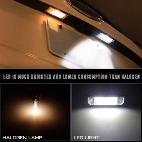 img 2 attached to 🚗 RUXIFEY LED License Plate Lights: Compatible with Ford Flex, Focus, Fusion (2006-2019) - 6000K White (Pack of 2)