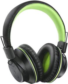 img 4 attached to Bluetooth Headphones BestGot S1 Wireless Headphones Over Ear Foldable Headset Soft Memory-Protein Earmuffs Built-In Mic For PC/Phone/Tablets/TV (Black/Green)