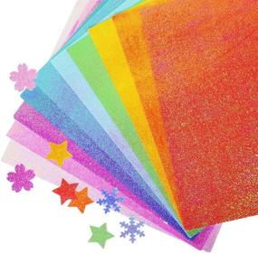 img 4 attached to UCEC Glitter Origami Paper: 50 Sheets Premium Sparkly Craft Origami in 10 Colors, Ideal for DIY Gift Box Wrapping, Birthday Party Decor and Scrapbooking - Not Easily Breakable!