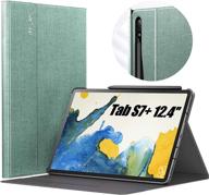 📱 infiland galaxy tab s7+ case - mint green, compatible with 12.4-inch sm-t970/t975/t976 2020 release tablet, auto wake/sleep, multiple angle stand логотип