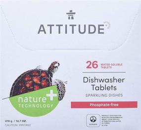 img 4 attached to 🌿 ATTITUDE Dishwasher Tablets: Natural, Phosphate-free, Unscented - 26 Count